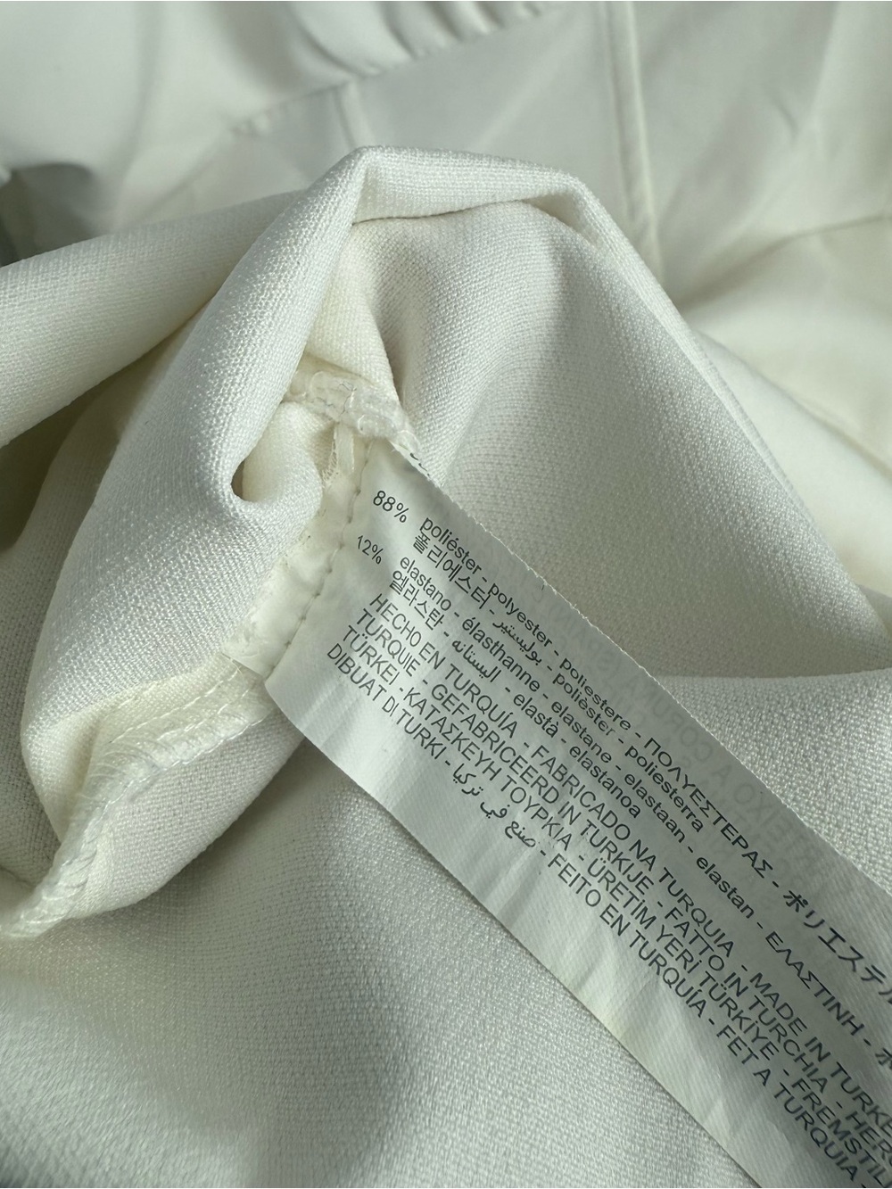 ZARA Oyster White Ruched Corset Long Sleeve Dress - Picture 6 of 11